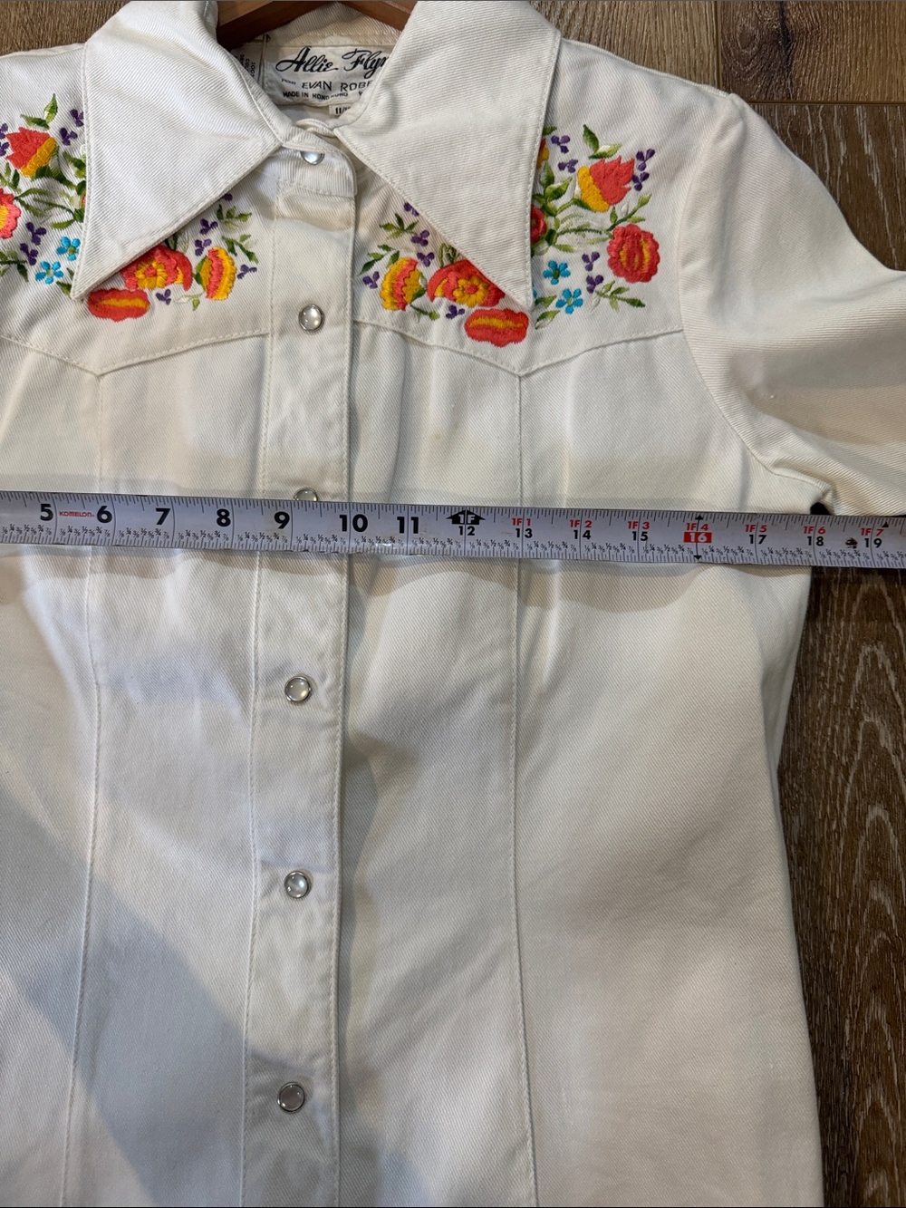 Vintage western white denim Embroidered set - Picture 11 of 12